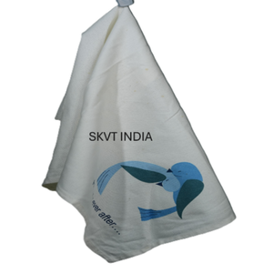 Serviette de cuisine écologique à séchage rapide, nouvelle conception 2025, impression de logo personnalisé sur un tissu blanc uni, 100% coton recyclé - Product Image 5