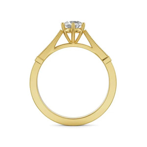 Diamant de laboratoire certifié IGI, taille brillant, 1,50 carat, clarté VS1, couleur F, en or 14 carats pavé, pour femme, idéal pour mariage, anniversaire ou soirée - Product Image 3