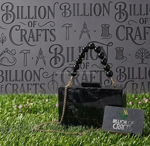 Elegante Bolso de Mano de Resina con Cuentas, Cadena y Correa, Bolso de Noche de Diseño, Lujoso para Bodas, Fiestas, Cenas y Eventos - Product Image 2