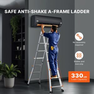 Échelle de camping-car compacte multifonctionnelle en aluminium de 15,5 pieds, pliable et télescopique, pour utilisation en grenier - Product Image 2