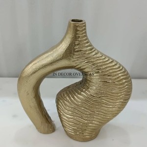 Modern Creative Art Designer High Grade <b>Gold</b> Plated Luxury Flower <b>Vase</b> Home Hotel Lobby Decoration Accents In Impressive Price - Product Image 1