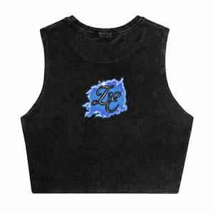 OEM New Arrival Women's Slim Fit 100% Cotton 3D Embroidery Breathable Anti-Wrinkle <b>Crop</b> <b>Tops</b> Short Sleeve T-Shirts Summer Sports - Product Image 2
