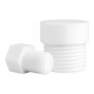 Bouchon d'étanchéité en PTFE NPT pour ports de couvercle de réacteur non utilisés, tête hexagonale, finition lisse - Product Image 2