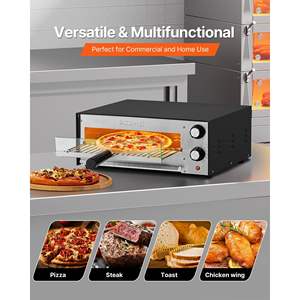 Four à Pizza Électrique de Comptoir de 12 Pouces 1450W Cuisinière Intérieure Double Tube de Chaleur Timing Temp Control Crumb Tray pour Home Diner Cuisine - Product Image 6