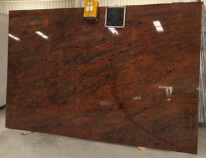 Superficie pulida de losa de granito Premium multipatrón rojo de diseño moderno de estilo contemporáneo - Product Image 2