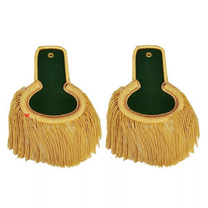 Épaulettes à franges brodées de fil d'or, accessoires décoratifs pour uniformes de cérémonie et défilés - Product Image 4