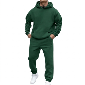 Mens Breathable Printed Casual Sportswear <b>Tracksuit</b> Blank <b>Plain</b> Hoodie Sweatshirt Customized Fashion Two Piece Set - Product Image 3