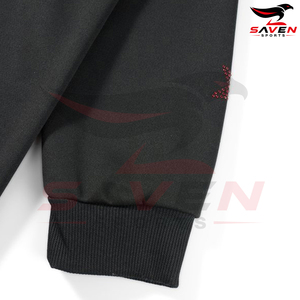 Sweat à capuche zippé pour homme de haute qualité, noir, avec motif graphique en strass, tissu épais, motif étoile rouge, effet diamant brillant, style streetwear. - Product Image 5