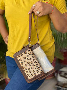 Venta caliente Muñeca Dejar Cartera de cuero Piel de vaca Embrague de cuero Mujeres Monedero de cuero - Product Image 4