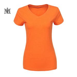 100% coton t-shirts col en v slim fit t-shirt casual demi manches mode porter surdimensionné mode t-shirts - Product Image 5