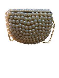 Pearl Rhinestone <b>Mini</b> Bag Gold Plated Chain Strap Evening Clutch Purse Wedding Party Handbag - Product Image 2