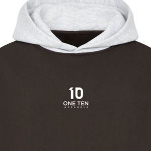 เสื้อฮู้ดผู้ชายสองสี ผ้าคอตตอนหนานุ่ม สีตัดกัน รับผลิตตามแบบส่วนตัว แบรนด์ส่วนตัว OEM ODM - Product Image 3