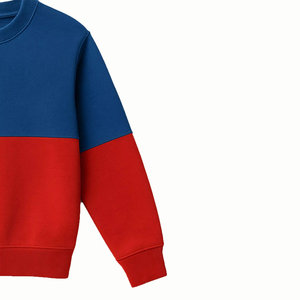 Pull en tricot à col rond pour homme, couleur rouge et bleue, coupe classique, style décontracté, automne - Product Image 3