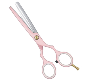 Ciseaux de barbier roses personnalisés de marque, ciseaux professionnels en acier inoxydable pour la coupe des cheveux, ciseaux texturisants pour salon, grossiste - Product Image 6