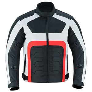 Chaqueta de Motocicleta para Hombre, Manga Larga, PU, Resistente al Viento, Bloques de Color, para Todas las Estaciones, Ropa de Carreras, Alta Calidad, OEM - Product Image 1