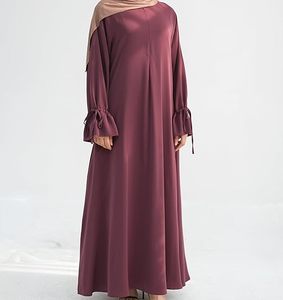 Abayas Islamiques Élégantes à Manches Longues pour Femmes du Moyen-Orient – Couleur Unie Tendance – Vêtement d'Extérieur Décontracté – Nouvelle Collection Très Demandée - Product Image 4