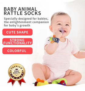 Rattle Toy Animal Infant Wrists Rattle and <b>Socks</b> Foot Finders Set Present Gift for Newborn <b>Baby</b> Squeaky Toy in Vietnam - Product Image 6