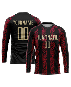 High Quality Custom Unisex <b>Soccer</b> Jersey Set Black Red Solid Sublimated Print Wicking Short Sleeve Athletic Fit 100% Polyester - Product Image 4