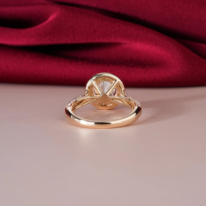 Anillo de Compromiso de Moissanita de 2ct con Halo de Diamantes, Anillo Nupcial de Rodio, Anillo de Boda de Plata Certificado IGI, Regalo para Fiesta o Aniversario - Product Image 5