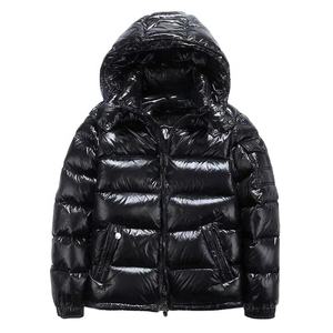 Chaqueta Acolchada Brillante Personalizada para Hombre, Chaqueta de Invierno con Capucha, Chaqueta Gruesa Acolchada, Cortavientos Cálido, Chaqueta Aislante Negra para Exteriores - Product Image 1