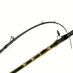 Canne à pêche multi-usages en fibre de carbone avec poignée ergonomique et anneaux de guidage pour la pêche en eau de mer en conditions lumineuses - Product Image 5