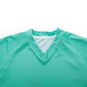 Maillot de vélo de montagne unisexe grande taille à manches longues, respirant, séchage rapide, polyester, imprimé bleu sarcelle et noir, pour le cyclisme en extérieur - Product Image 3