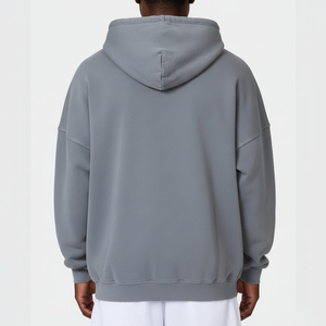 Pull-over surdimensionné en molleton épais 100 % coton de haute qualité, délavé, avec logo brodé personnalisé, grande taille, pour homme, hiver - Product Image 6