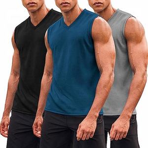 Wholesale Custom <b>Men</b> Cotton Gym Tank Top Sleeveless Workout Fitness <b>Singlet</b> Bodybuilding Muscle Shirt OEM Activewear Bulk Supply - Product Image 2