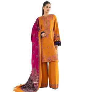 Nouveautés Vêtements d'été en promotion : Salwar Kameez pakistanais 3 pièces, best-seller, en tissu lawn non coupé, infroissable, séchage rapide, coupe ample - Product Image 1