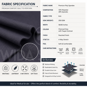Ensembles de blouses médicales personnalisées de qualité supérieure en polyester/coton tissé, uniformes d'hôpital unisexes, fournisseur, fabricant, exportateur mondial - Product Image 6