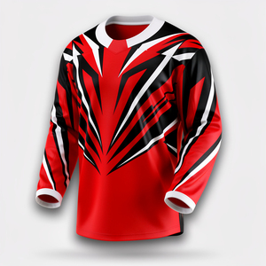 Camiseta de Hockey Regal Three para Hombre, Manga Larga, Cuello en V, 100% Poliéster, Bordado a Rayas, Ropa Deportiva de Hockey sobre Hielo - Product Image 3
