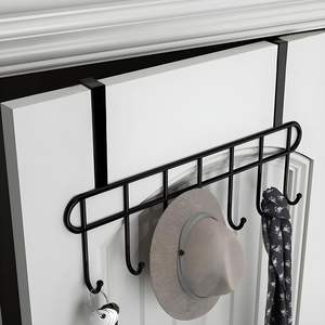 Solitude Heavy Duty Carbon Steel Over Door Hanger for Cloths, Drill Free Door Hanging <b>Hooks</b> for Bathroom, Bedroom, K - Product Image 5