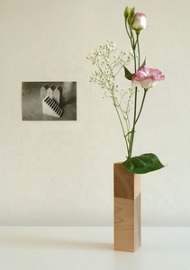 Vase mural en bois et bambou de luxe moderne fait à la main pour la décoration de la maison et du salon par Handmade Collection - Product Image 3