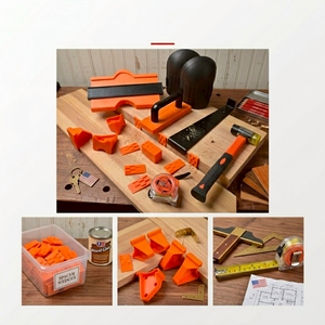 Kit d'outils d'installation de revêtements de sol en vinyle tout-en-un - Jauge de profil de 10 pouces incluse - Solution complète pour les sols stratifiés et en bois - Product Image 1