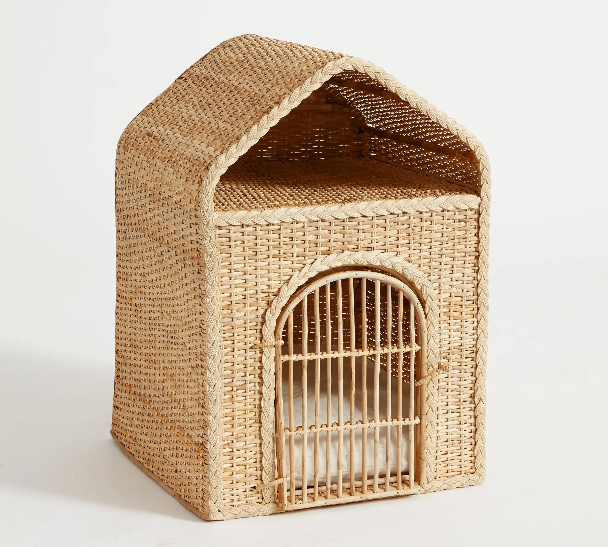 High Quality Wicker Handwoven Rattan Pet House Pet For Dog Cat Cage Handmade OEM Acceptable Variety of Color Vietnam Handmade