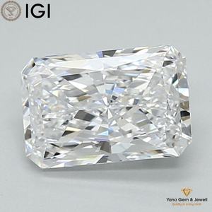 Stunning Brilliance Radiant Cut 1.40 Carat CVD Lab Grown Diamond with IGI Certificate D Color VVS2 Clarity for <b>Statement</b> <b>Ring</b> - Product Image 1