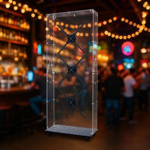 Missyou HologramFan 3D – Étui de protection en acrylique avec roulettes pour ventilateurs de 46 cm, 52 cm, 56 cm – Vitrine transparente - Product Image 5