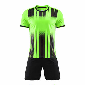 Maillots de football unisexes personnalisés, ensembles de tenues de football à séchage rapide, 100% polyester, logo à pois sur le devant, ensemble de vêtements de football - Product Image 1