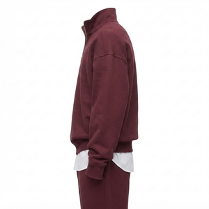Sweat-shirt à capuche zippé coupe classique vierge 100% coton molletonné uni personnalisable par impression et broderie automne écologique - Product Image 2