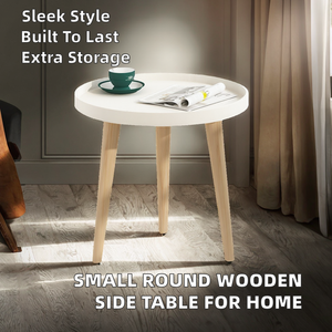 Table d'appoint moderne en bois, petite table à manger combinée, mobilier créatif pour la maison, table basse amovible, table de chevet portable - Product Image 6
