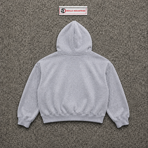 Sudadera con Capucha y Cierre de Cremallera para Hombre, Color Gris, con Diseño Estampado Frontal, Corte Regular, Estilo Casual, Moda Urbana, Cómoda, de Alta Calidad - Product Image 6
