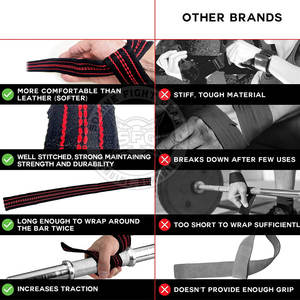 Correas de levantamiento de pesas con diseño único y logotipo personalizado para gimnasio, ligeras, para entrenamiento, fitness y levantamiento de pesas. - Product Image 6