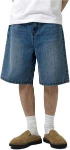 Pantalones Cortos de Mezclilla Rectos de Cintura Media para Hombre, Personalizados, 100% Algodón, Transpirables, Ecológicos, Tie Dye, Vintage, Casuales, de Verano, Servicio OEM - Product Image 2