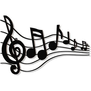 Décoration Murale Vintage Clé de Sol, Notes Musicales, Art Mural pour la Maison, le Studio, le Salon, la Chambre, Fête d'Anniversaire, Mur Élégant - Product Image 1