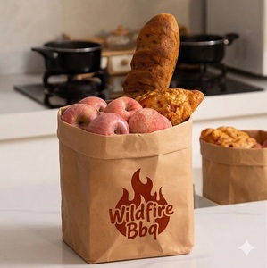 Wildfire BBQ tyvek paper Washable Durable Eco Friendly Tear Resistant Grocery Bag Reusable Food Storage Picnic Outdoor - Product Image 1