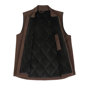 Modern Casual Men Canvas <b>Vest</b> Stylish Fit Sleeveless Top Custom Logo Soft Cotton Fabric Fashionable Waistcoat For Street Style - Product Image 3