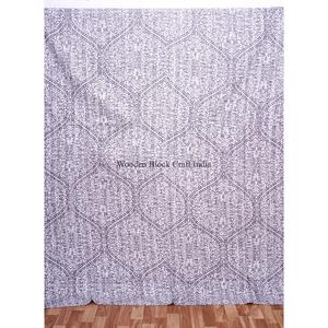 ผ้าห่มกันธาสไตล์วินเทจทันสมัย ลายพิมพ์ดั้งเดิมแบบชาติพันธุ์ ผลิตจากผ้าฝ้าย 100% เป็นมิตรกับสิ่งแวดล้อม ทำด้วยมือ เหมาะสำหรับใช้ในบ้าน - Product Image 1