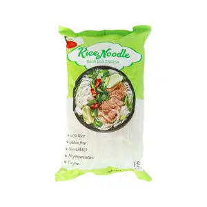 Producto caliente, fideos de arroz blanco secos de Vietnam, fábrica de Vietnam con certificación ISO HACCP HALAL, servicio OEM