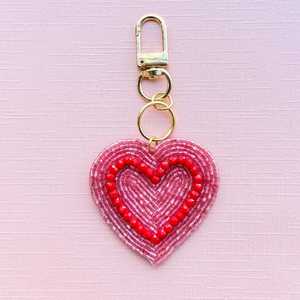 Handcrafted embroidery accessory Unique embroidered keyring Colorful embroidery craft Beaded embroidery supplies Key Chains - Product Image 2