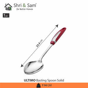 Ultimo Premium Solid Stainless Steel Small Basting Spoon Cooking <b>Utensil</b> - Product Image 3